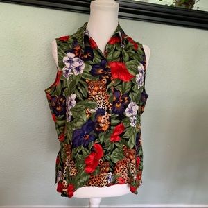 Avanti jungle print vintage top